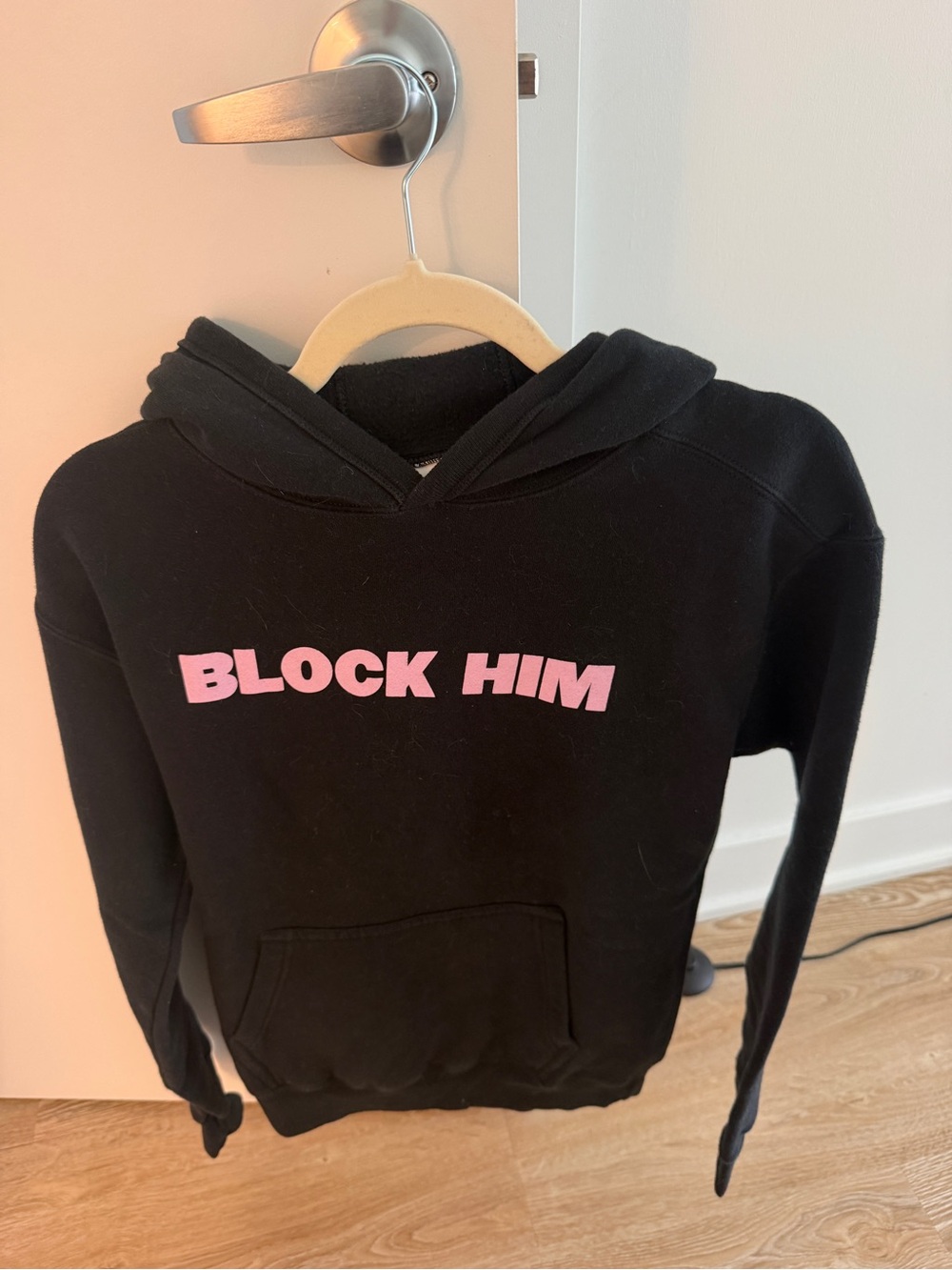 Call Her Daddy Hoodie with Pink "BLOCK HIM" Graphic